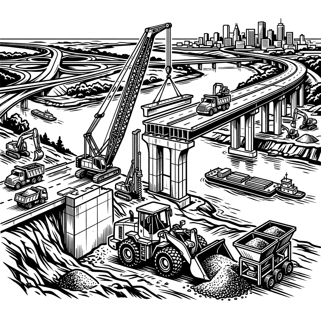 Road-over-bridge pier-cap formwork, Mumbai