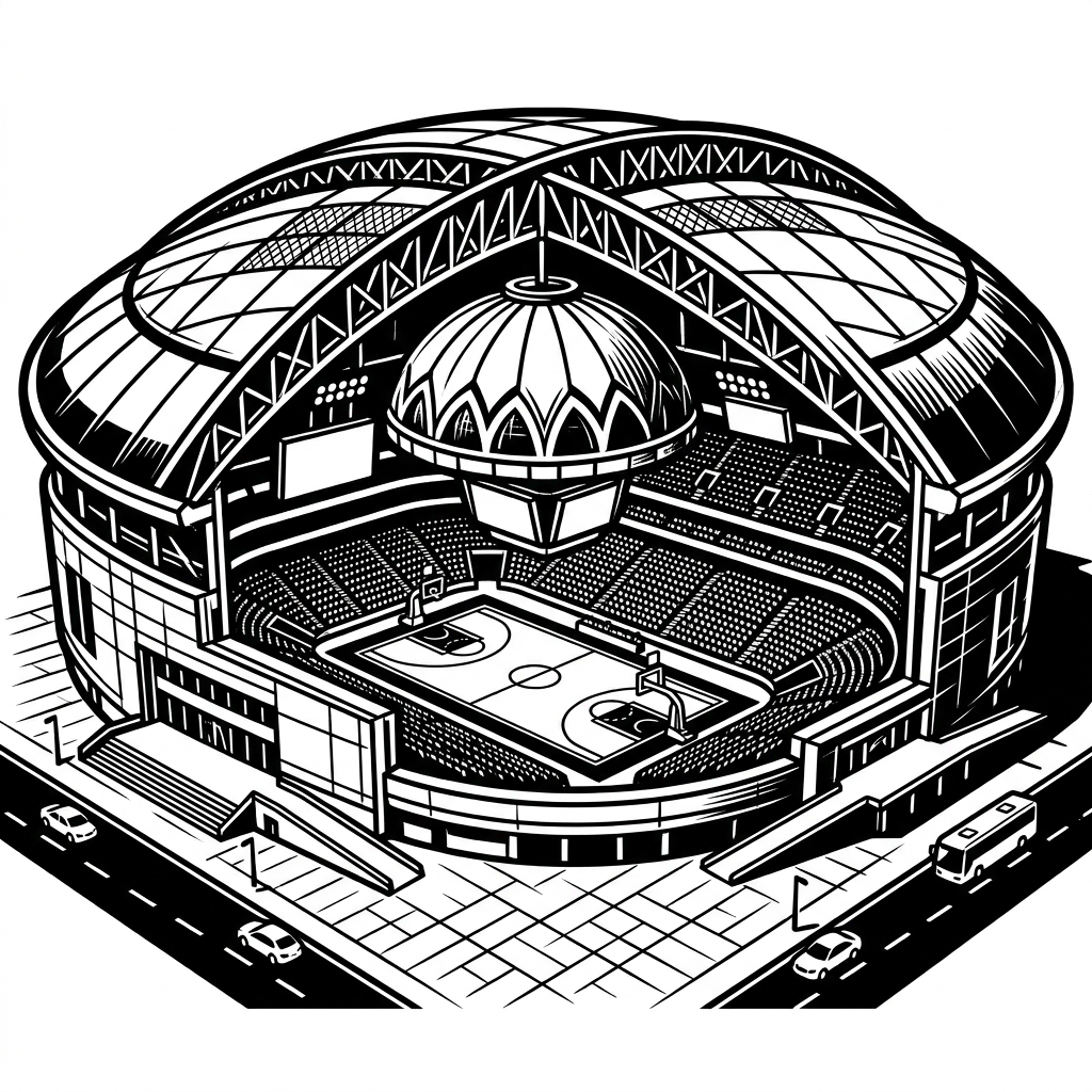 Indoor stadium steel structure, Mysore